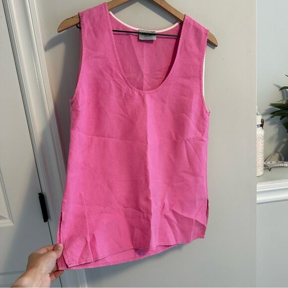 Rachel Comey Linen Pink Scoop Neck Tank 4 Small - Picture 12 of 16